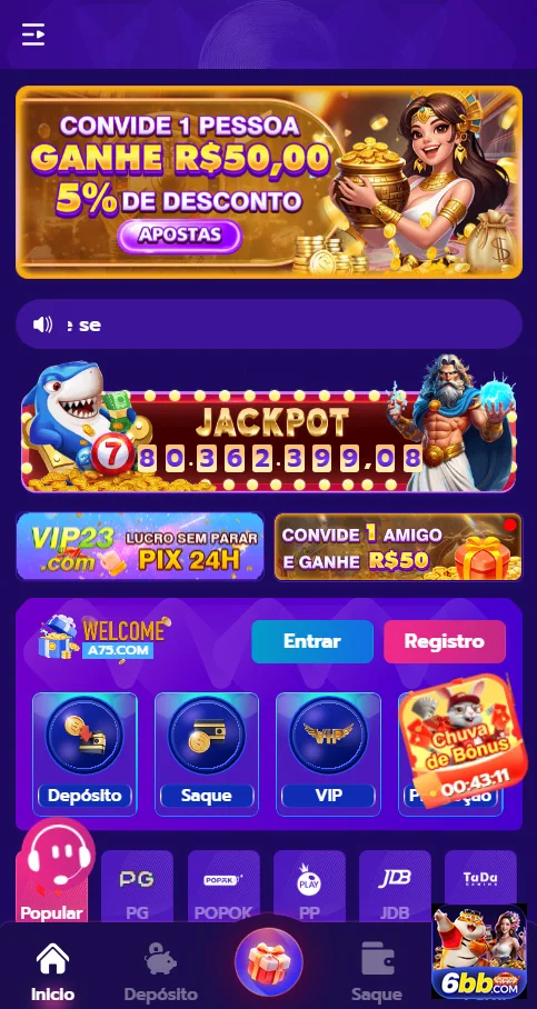 Exibição de jogadores VIP em jogos de slots na 6bb
